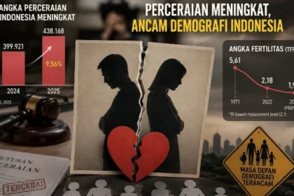 Ilustrasi perceraian di RI meningkat yang dikaitkan dengan alarm demografi masa mendatang.