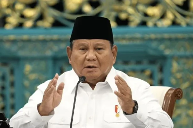 Presiden RI Prabowo Subianto saat memimpin Sidang Kabinet Paripurna di Istana Negara.