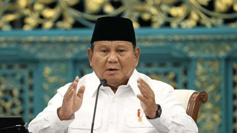 Presiden RI Prabowo Subianto saat memimpin Sidang Kabinet Paripurna di Istana Negara.