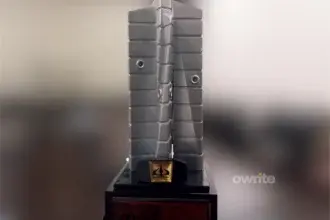 Monumen 4 Pilar di Halaman Kampus Trisakti, Jakarta Barat. (Sumber: Owrite/Ani Ratnasari)