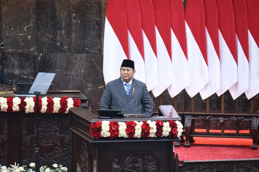 Presiden Prabowo Subianto di Sidang DPR soal RAPBN 2027. (Sumber: Dok. DPR)