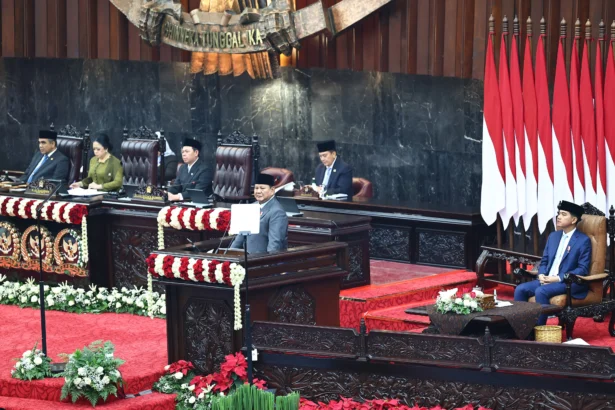 Presiden Prabowo Subianto dan Wakil Presiden Gibran Rakabuming Raka di Sidang Tahunan MPR. (Sumber: Dok. DPR)