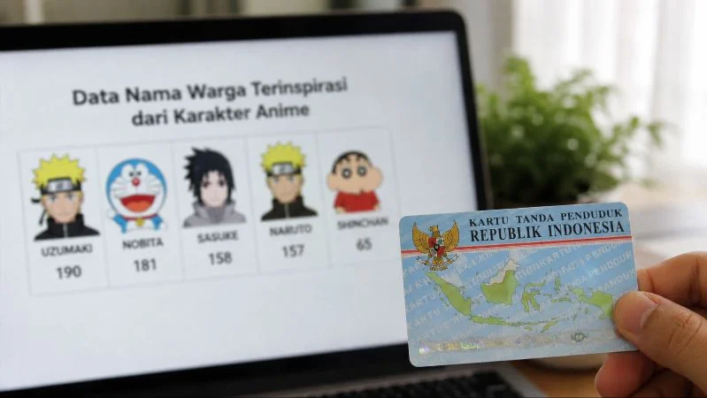 Ilustrasi banyak warga RI menggunakan tokoh anime.