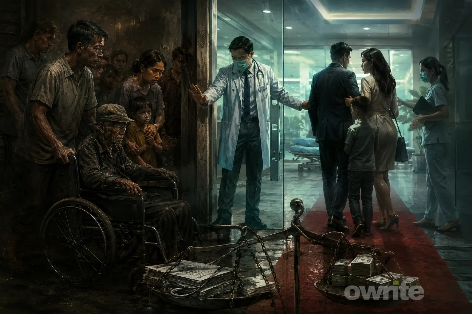 Ilustrasi ketimpangan akses di rumah sakit.