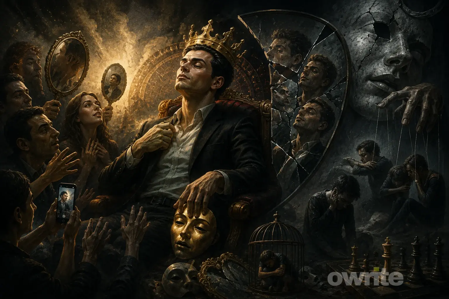Ilustrasi gangguan kepribadian narsistik atau Narcissistic Personality Disorder.