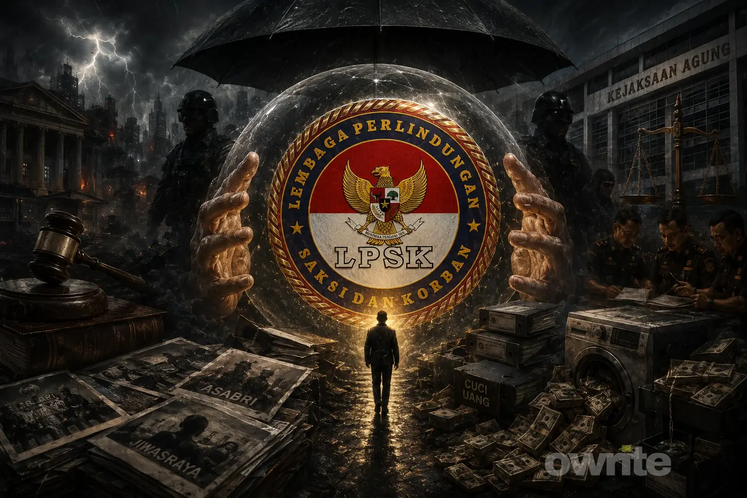 Ilustrasi perlindungan saksi dari LPSK.