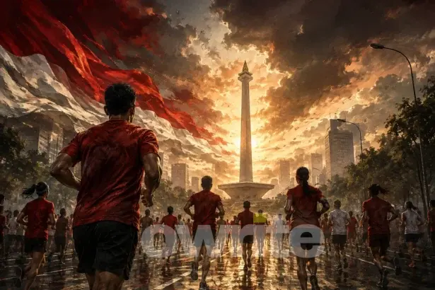 Ilustrasi Merdeka Run 2026 di Jakarta.