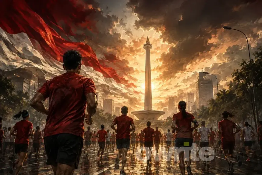 Ilustrasi Merdeka Run 2026 di Jakarta.