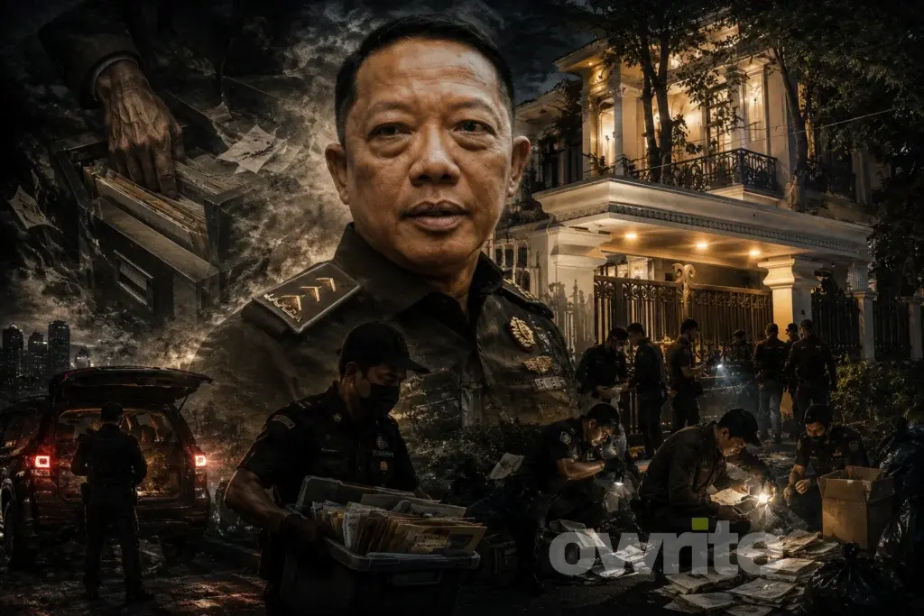 Ilustrasi penggeledahan rumah Febrie Adriansyah.