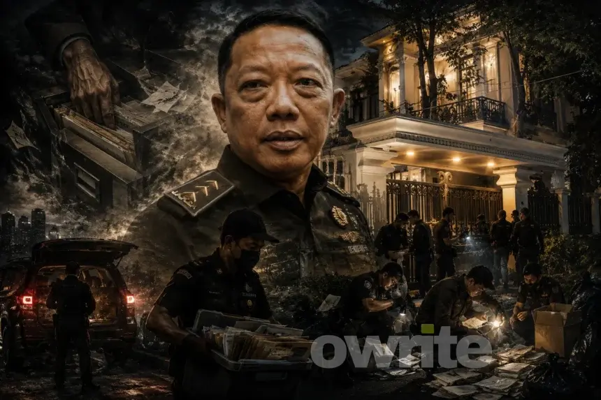 Ilustrasi penggeledahan rumah Febrie Adriansyah.