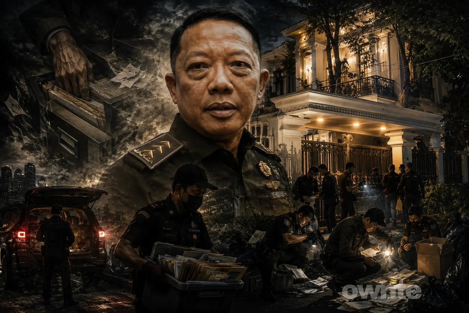 Ilustrasi penggeledahan rumah Febrie Adriansyah.