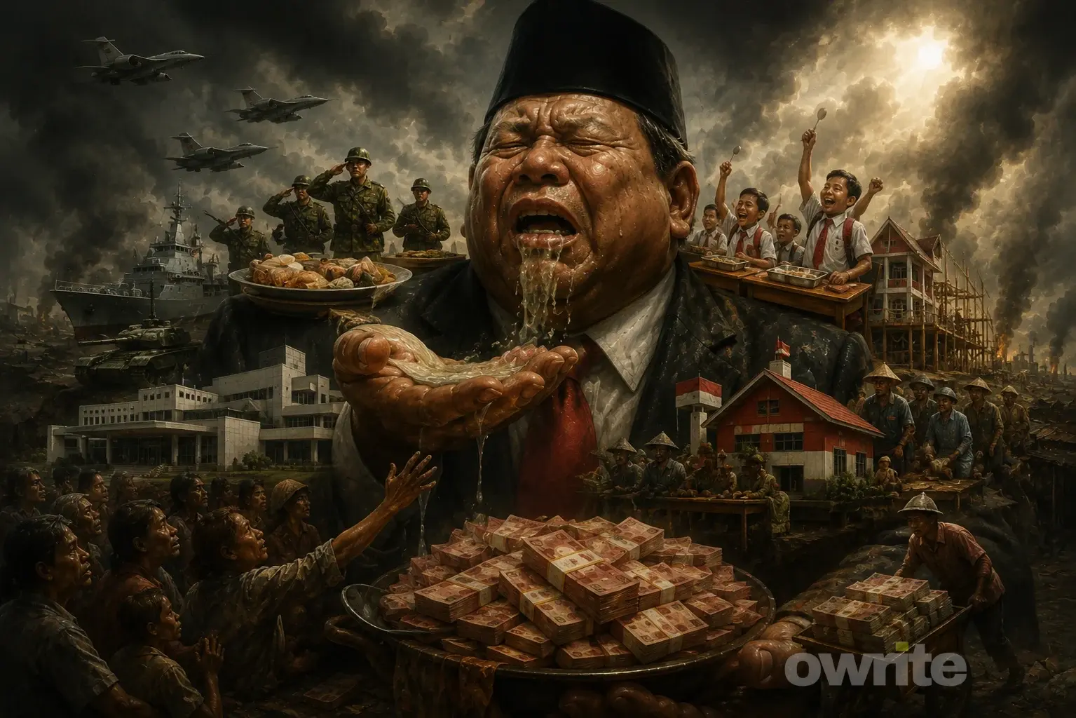 Ilustrasi efisiensi anggaran vs. program pemerintah.