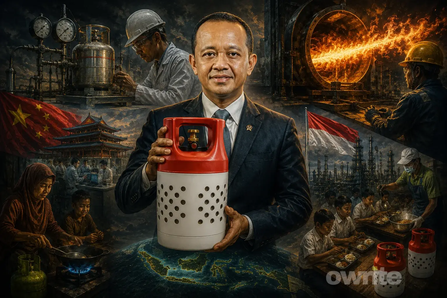 Ilustrasi tabung CNG Merah Putih.