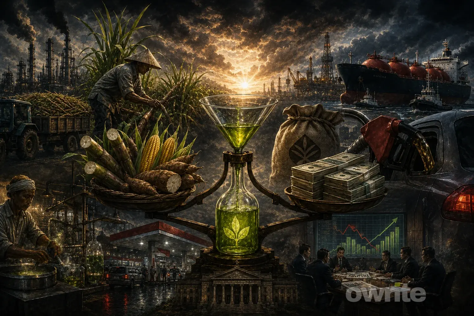 Ilustrasi bioetanol.