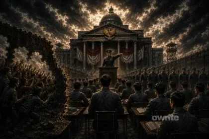 Ilustrasi kultur militer di sekolah sipil.