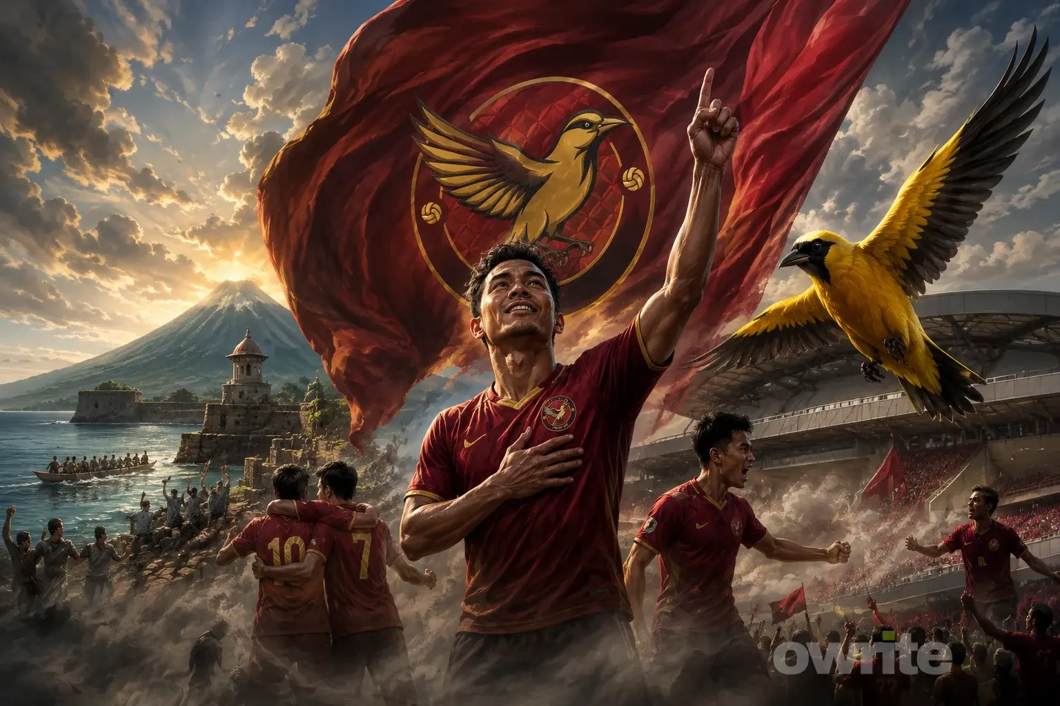 Ilustrasi "Kepodang Emas" Java United FC.