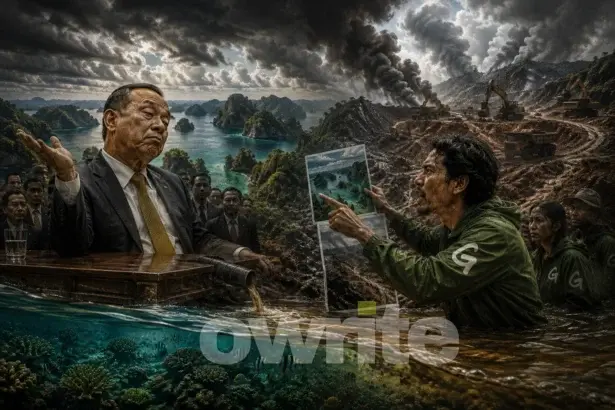 Ilustrasi konfrontasi aktivis tambang nikel di Raja Ampat.