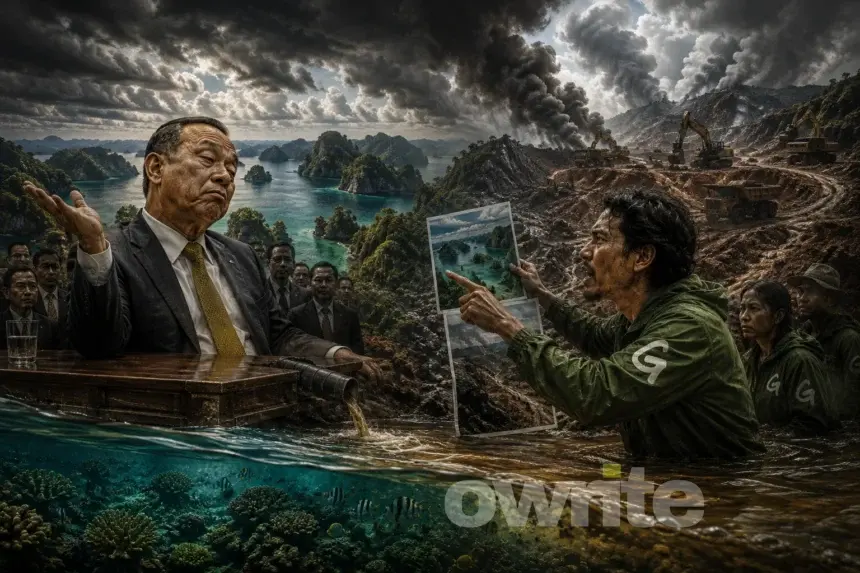 Ilustrasi konfrontasi aktivis tambang nikel di Raja Ampat.