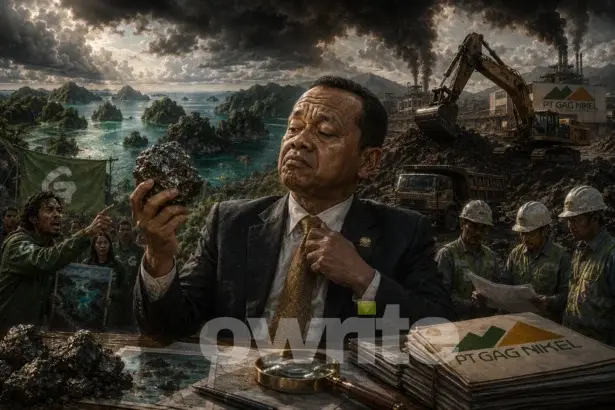 Ilustrasi operasional PT Gag Nikel di Raja Ampat, Papua Barat Daya.