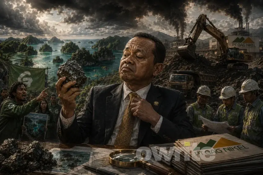 Ilustrasi operasional PT Gag Nikel di Raja Ampat, Papua Barat Daya.