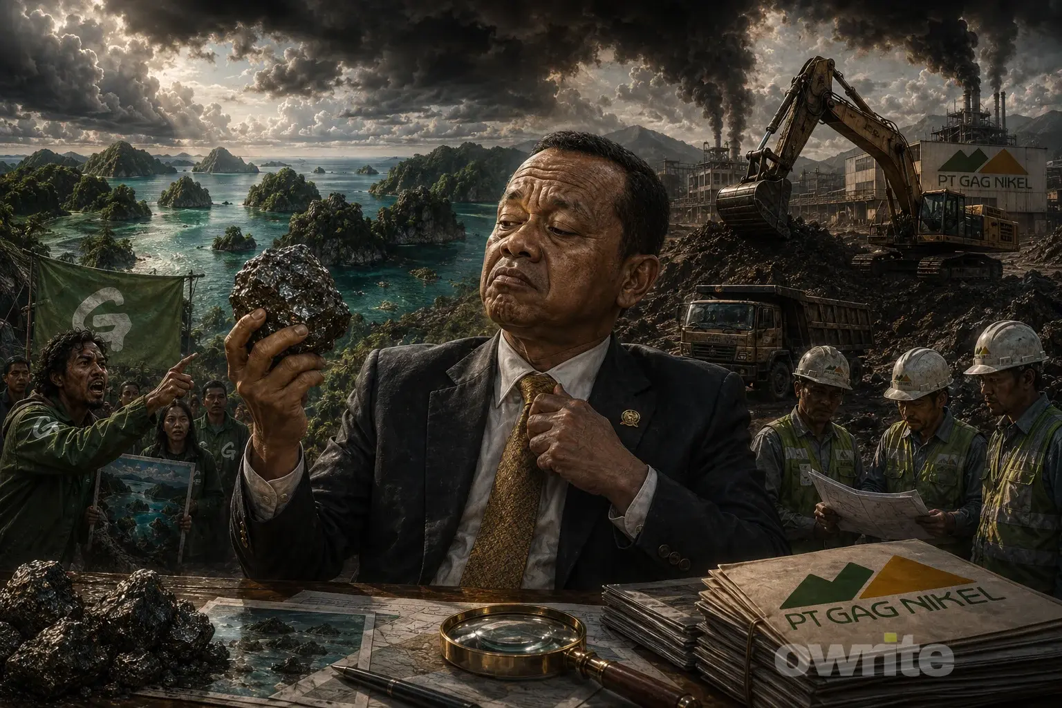 Ilustrasi operasional PT Gag Nikel di Raja Ampat, Papua Barat Daya.
