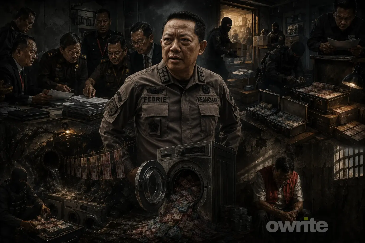 Ilustrasi Febrie Adriansyah dalam pusaran kasusnya.
