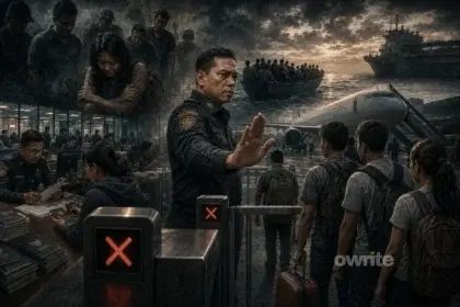 Operasi penegakan di pos pemeriksaan migrasi.