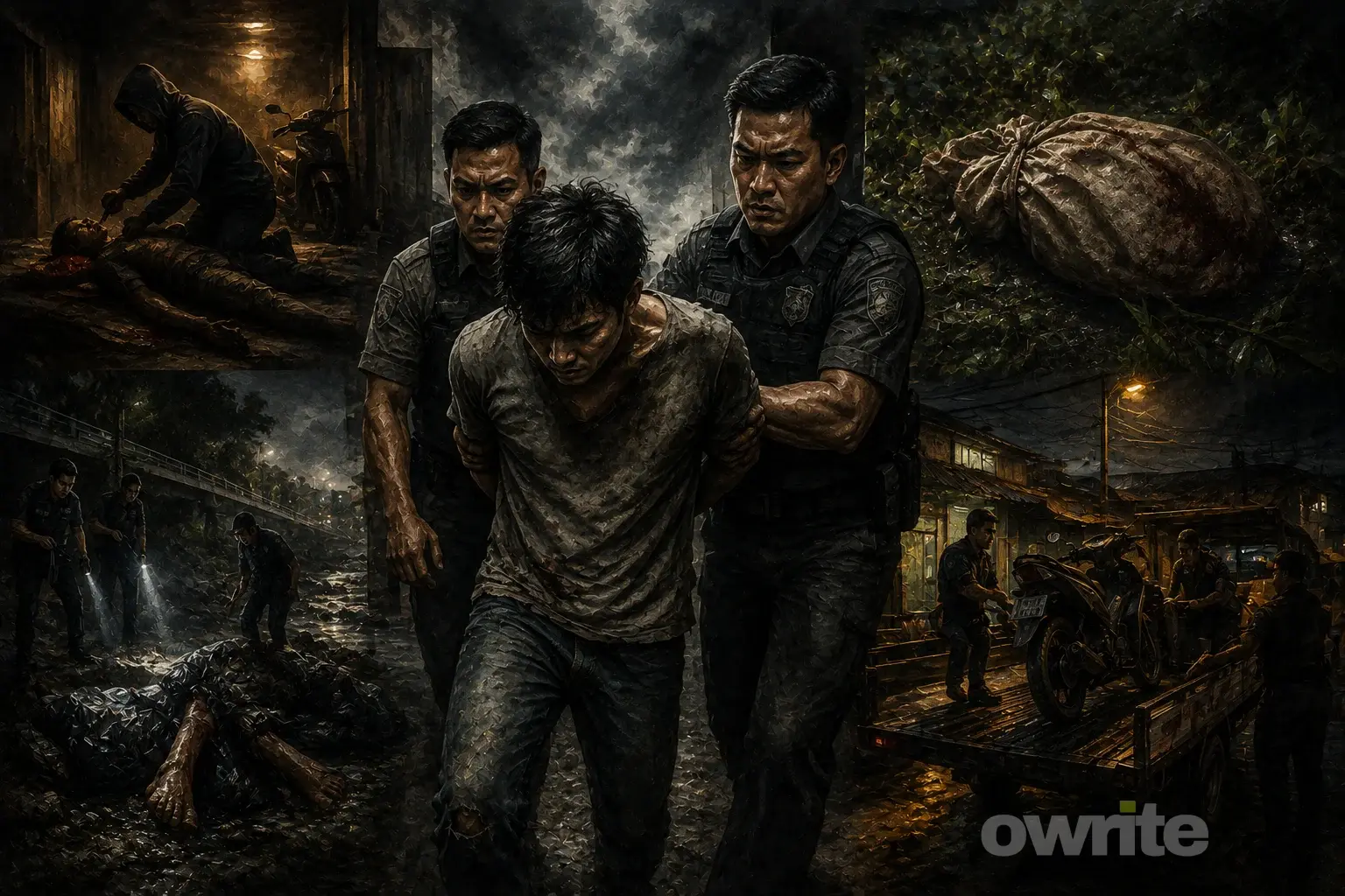 Ilustrasi penangkapan kriminal oleh polisi.