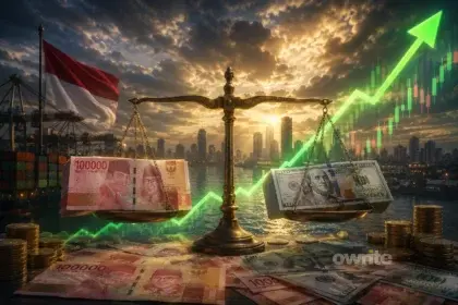 Ilustrasi nilai tukar rupiah menguat.