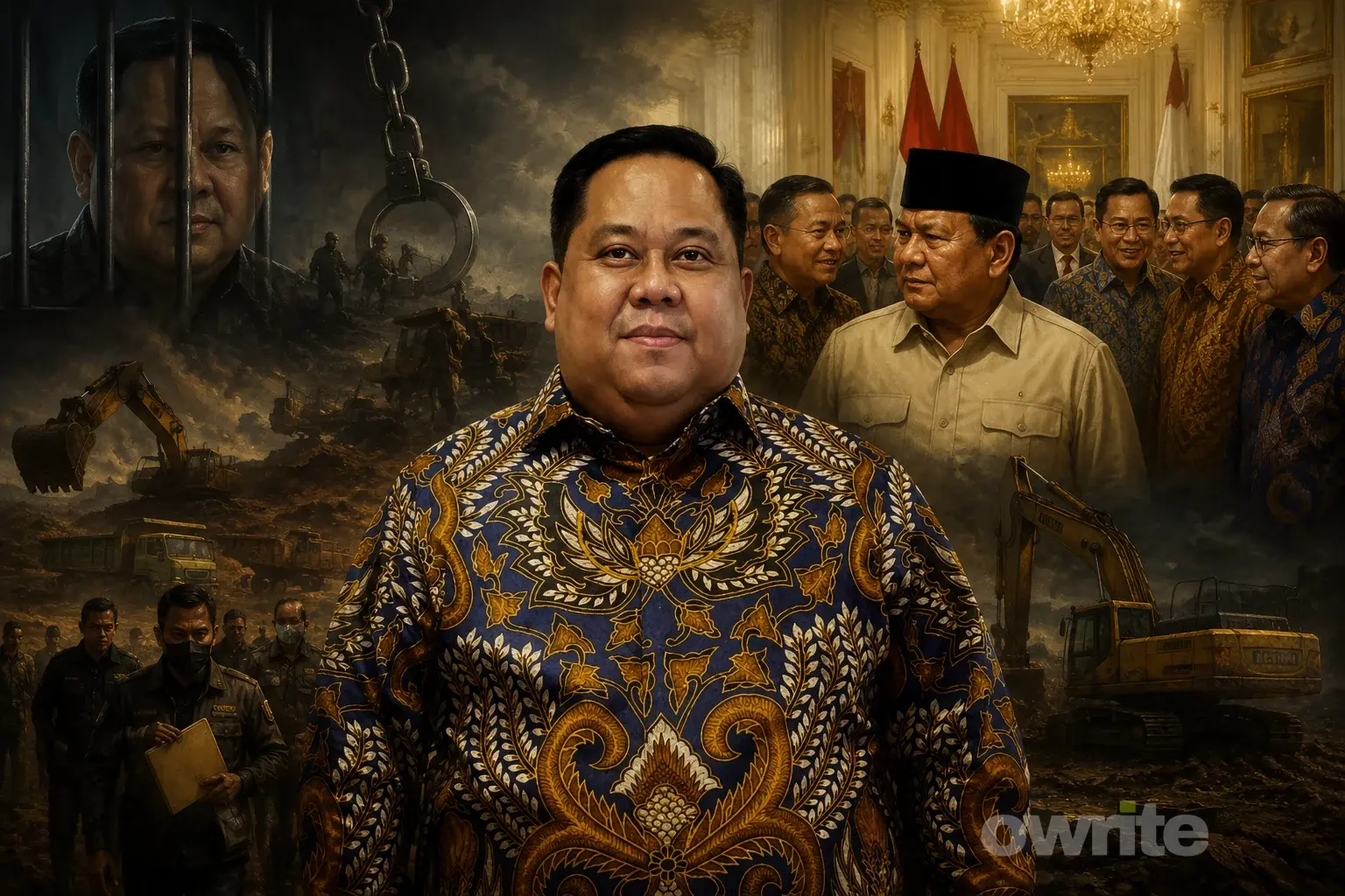 Ilustrasi Anton Timbang di Istana Negara.