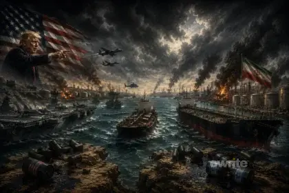 Ilustrasi konflik di Selat Hormuz.