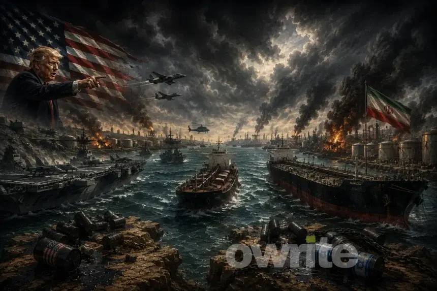 Ilustrasi konflik di Selat Hormuz.