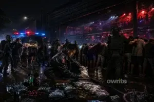 Ilustrasi penggerebekan klub malam oleh polisi.