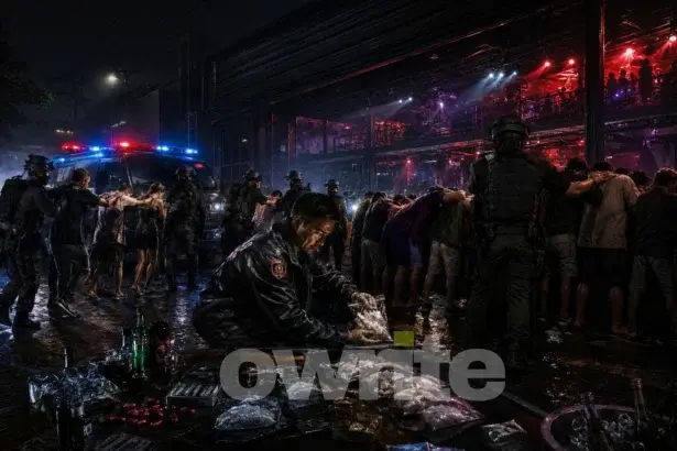 Ilustrasi penggerebekan klub malam oleh polisi.