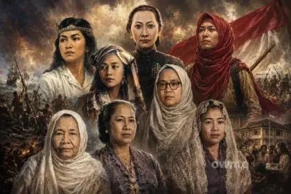 Delapan perempuan pejuang kemerdekaan RI.