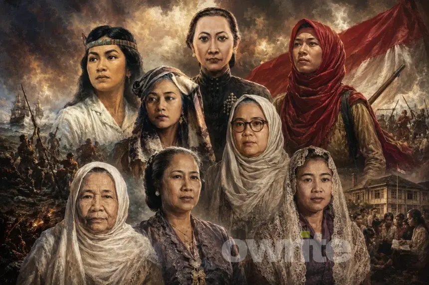 Delapan perempuan pejuang kemerdekaan RI.