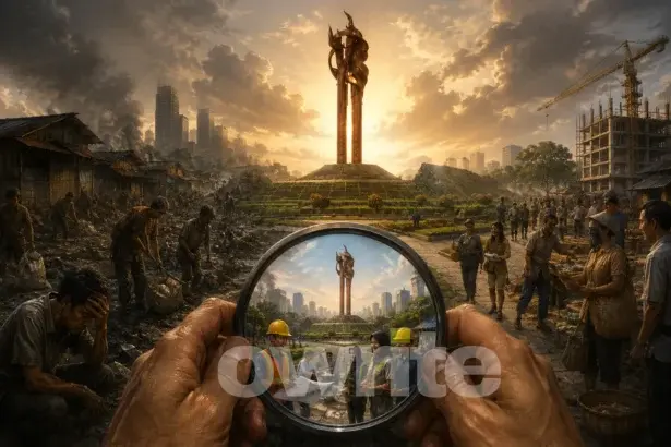Ilustrasi Monumen Bandung Lautan Api dan nasib warga Jawa Barat.