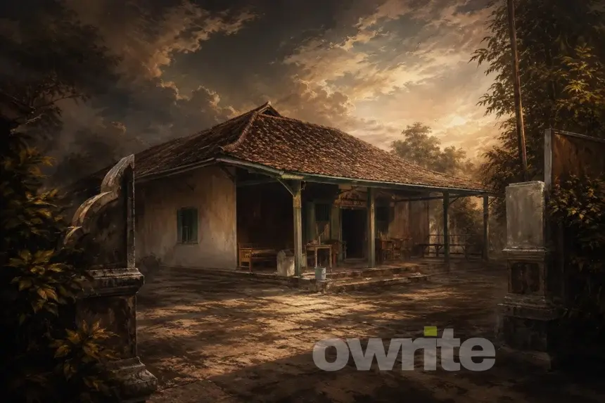 Ilustrasi rumah Rengasdengklok.