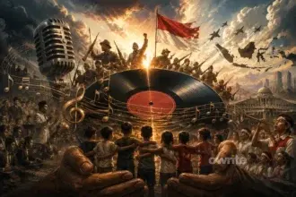 Ilustrasi harmoni perjuangan dalam rekaman Nusantara.
