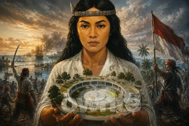 Ilustrasi Martha Christina Tiahahu dan Taman Literasi Blok M.