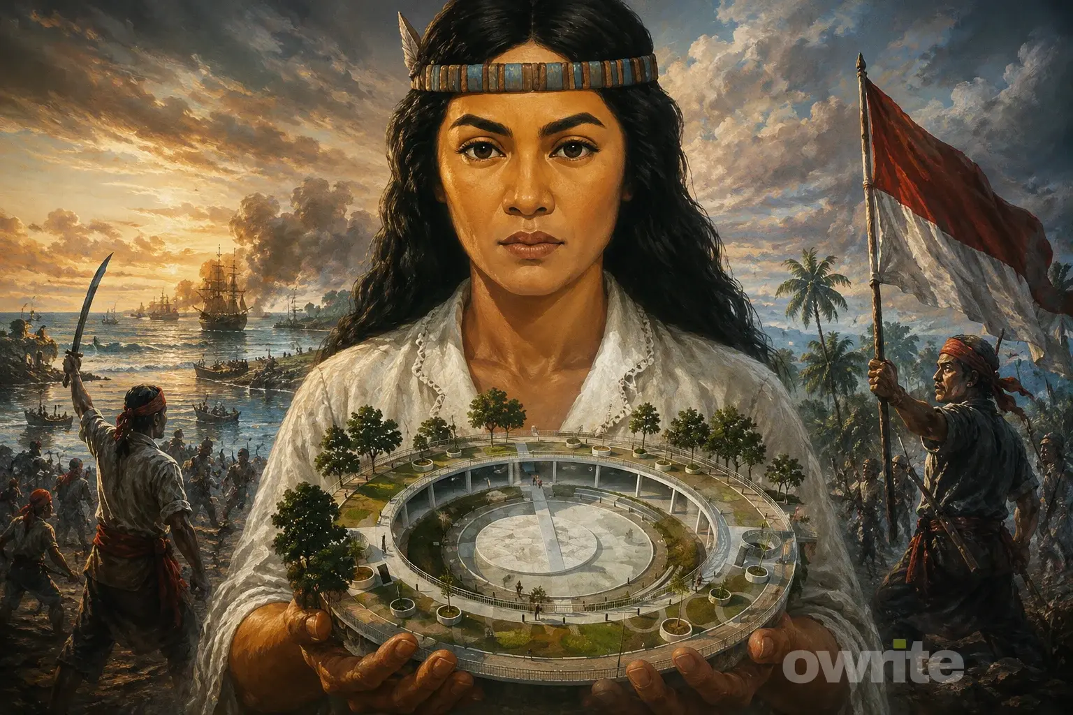 Ilustrasi Martha Christina Tiahahu dan Taman Literasi Blok M.