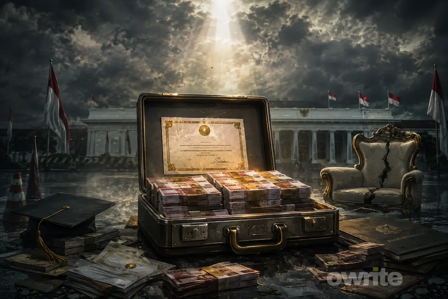 Ilustrasi hadiah sayembara mencari ijazah Wakil Presiden Gibran. Rakabuming.