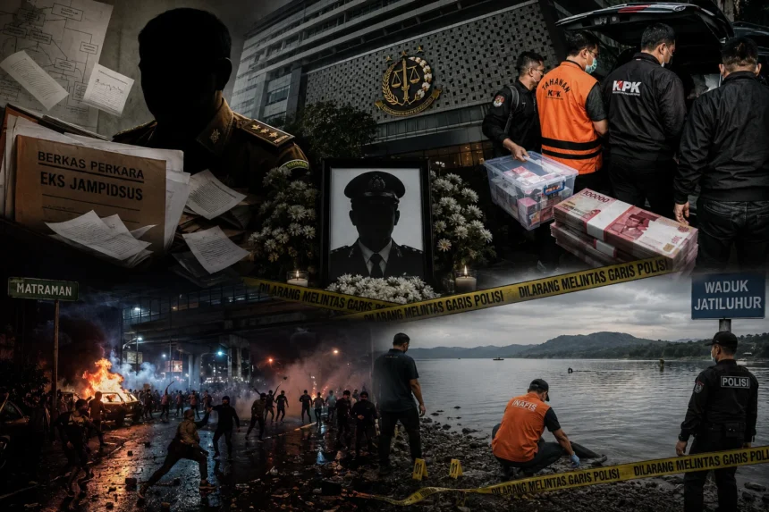 Ilustrasi kasus hukum terheboh sepanjang Juli 2026. (Gambar dibuat AI)
