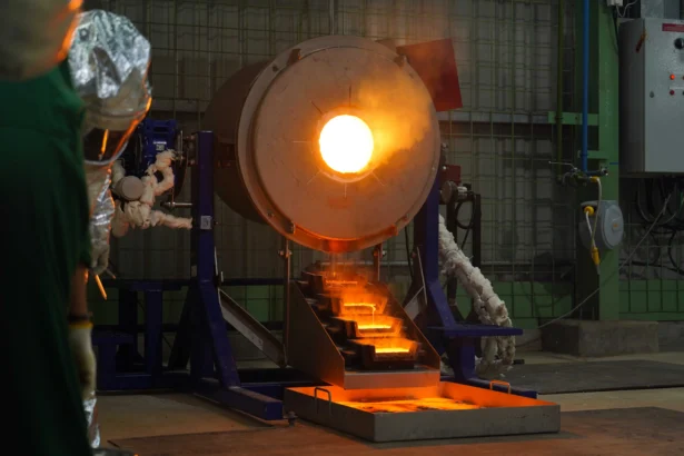Tambang Emas Pani resmi menuangkan emas perdananya (first gold pour). (Sumber: Merdeka Copper Gold)