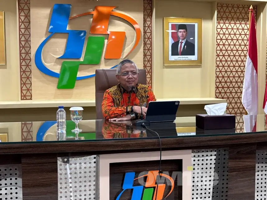 Deputi Bidang Neraca dan Analisis Statistik M. Edy Mahmud dalam konferensi pers di kantornya, 5 Agustus 2026.