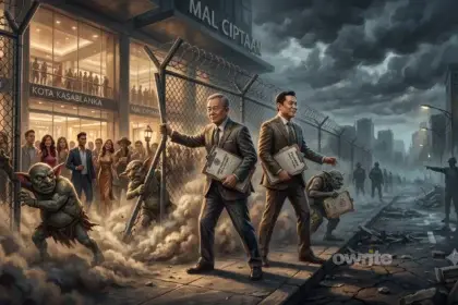 Ilustrasi pagar tinggi mal.