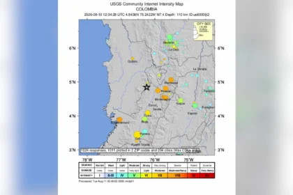 Gempa Bumi Magnitudo 7,4 Guncang Kolombia. (Sumber: USGS)