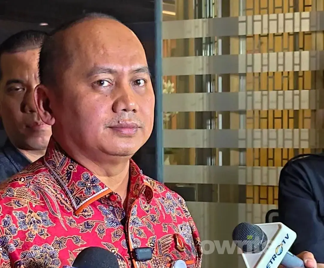 Kapuspenkum Kejagung Anang Supriatna memberikan keterangan pemeriksaan dugaan korupsi eks Jampidsus Febrie Adriansyah. (Sumber: Owrite/Rahmat Baihaqi)