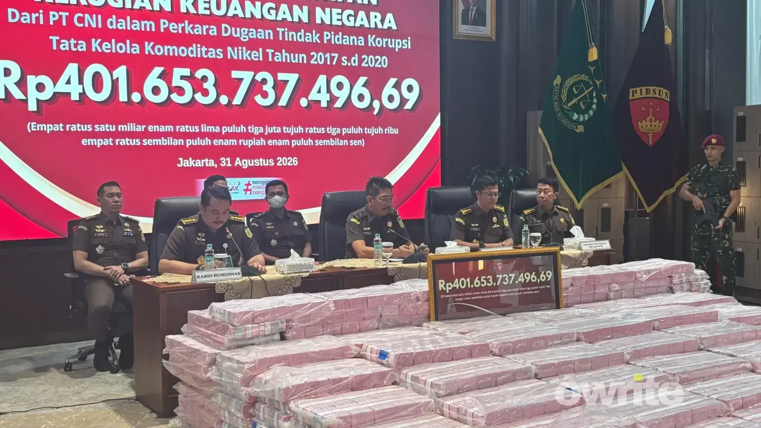 Kejagung ungkap dugaan korupsi Tata Kelola Nikel oleh PT Ceria Nugraha Indotama (CNI) senilai Rp401 miliar. (Sumber: Owrite/Rahmat Baihaqi)