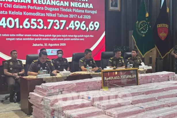 Kejagung ungkap dugaan korupsi Tata Kelola Nikel oleh PT Ceria Nugraha Indotama (CNI) senilai Rp401 miliar. (Sumber: Owrite/Rahmat Baihaqi)